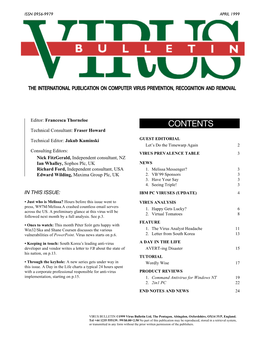 Virus Bulletin, April 1999