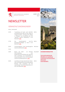 Newsletter 2-2017 © Botschaft Von Luxemburg