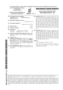 WO 2014/113377 Al 24 July 2014 (24.07.2014) P O P C T