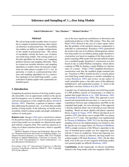 Inference and Sampling of K33-Free Ising Models