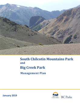 South Chilcotin Mountains Park Big Creek Park