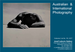 Australian & International Photography