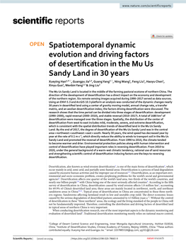 Spatiotemporal Dynamic Evolution and Driving Factors of Desertification In