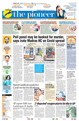 Poll Panel May Be Booked for Murder, Says Irate Madras HC on Covid