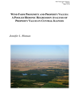 Wind Farm Proximity and Property Values: a Pooled Hedonic Regression Analysis of Property Values in Central Illinois