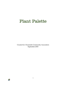 Plant Palette (2018)