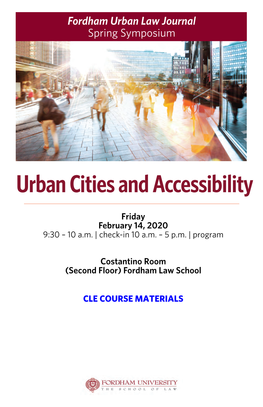 Fordham Urban Law Journal Spring Symposium