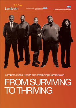 Lambeth Black Health and Wellbeing Commission from SURVIVING to THRIVING