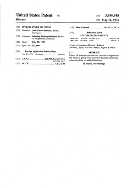 United States Patent (19) [11] 3,956,348 Hilscher (45) May 11, 1976
