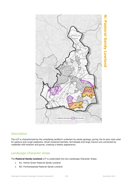 Description Landscape Character Areas