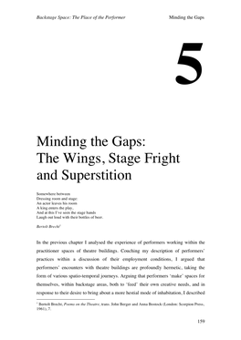 Minding the Gaps: the Wings, Stage Fright and Superstition