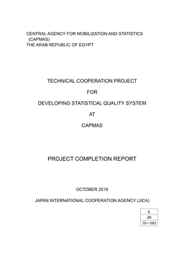 Project Completion Report