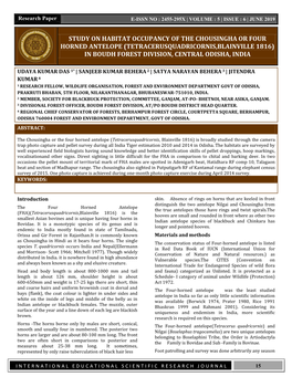 E-Issn No : 2455-295X | Volume : 5 | Issue : 6 | June 2019