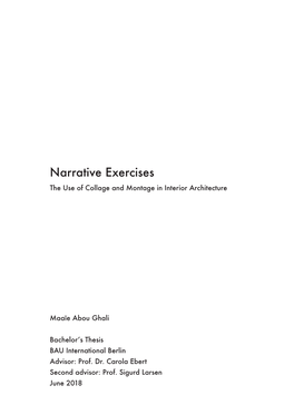 Narrative Exercises the Use of Collage and Montage in Interior Architecture