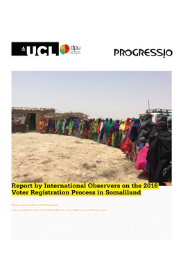 Report by International Observers on the 2016 Voter Registration Process in Somaliland