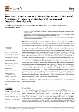 Trace Metal Contamination of Bottom Sediments: a Review of Assessment Measures and Geochemical Background Determination Methods