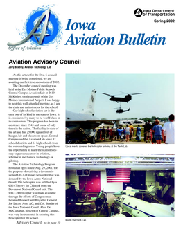 IOWA AVIATION BULLETIN General Aviation Security Repainting the by Kay Thede Airport Pavement