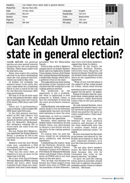 State in General Election? ALOR SETAR: All Political President Tan Sri Muhyiddin Who Were Still Umno Members, Parties Are Now Geared Towards Yassin