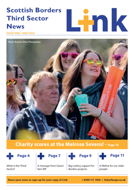 Scottish Borders Third Sector News ISSUE ONE + MAY 2016