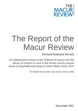 The Report of the Macur Review (Revised Redacted Version)