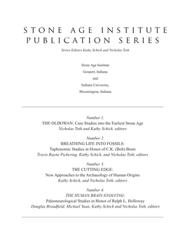 Assessing Hominid Toothmarks in Zooarchaeology (Tim D. White