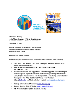 Malibu Rotary Club Surfwriter March 12 2014.Doc.Docx