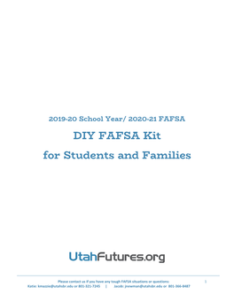 DIY FAFSA Kit for Students and Families