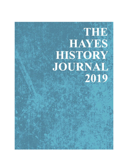 The Hayes History Journal 2019