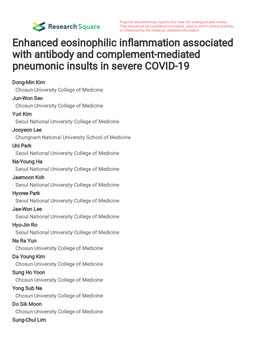 Complement-Mediated Pneumonic Insults in Severe COVID-19