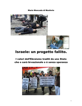 Israele: Un Progetto Fallito