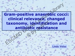 Gram-Positive Anaerobic Cocci: Clinical Relevance, Changed Taxonomy, Identification and Antibiotic Resistance