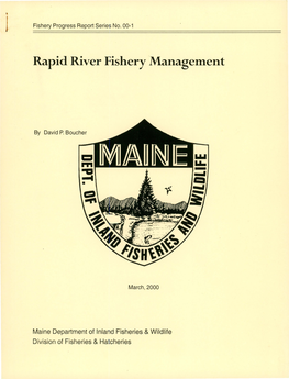 Rapid River Fishery Management