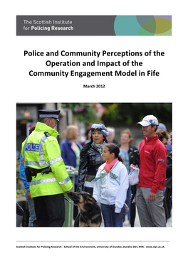 Police and Community Perceptions of the Operation and Impact of the Community Engagement Model in Fife