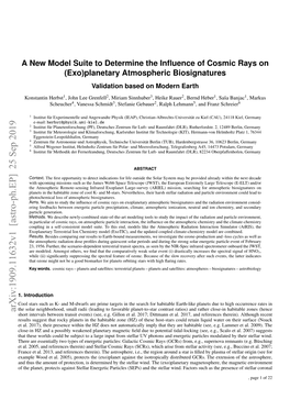 A New Model Suite to Determine the Influence of Cosmic Rays on (Exo