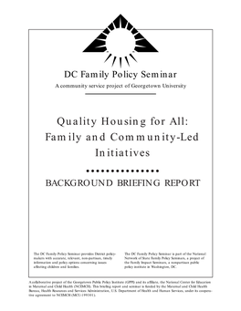 Quality Housing for All: Family and Community-Led Initiatives (Pdf)