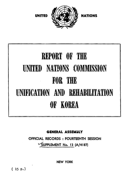 Report of the for the of Korea