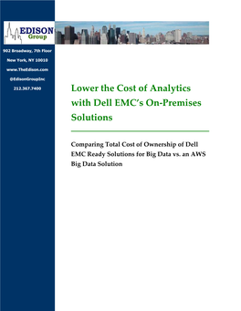 Lower the Cost of Analytics with Dell EMC's On-Premises Solutions