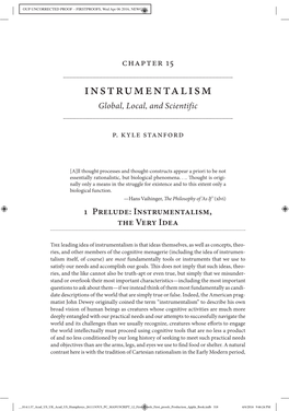 Instrumentalism: Global, Local, and Epistemic