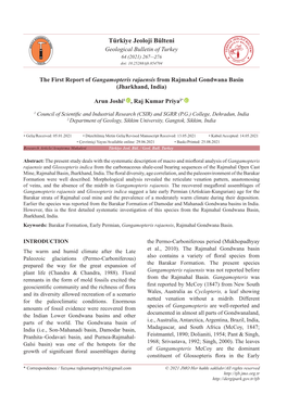 Türkiye Jeoloji Bülteni Geological Bulletin of Turkey 64 (2021) 267-276 Doi: 10.25288/Tjb.854704