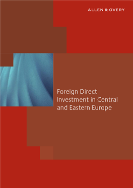 Foreign Direct Investment in Central and Eastern Europe Contents