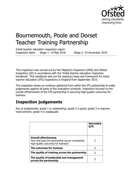 Bournemouth, Poole and Dorset Teacher Training Partnership