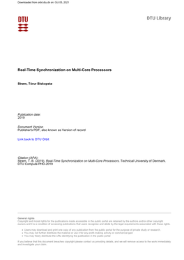 Real-Time Synchronization on Multi-Core Processors