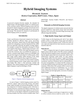 Hybrid Imaging Systems