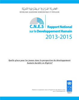 Projet De Rapport National Sur Le Développement Humain: 2013-2015