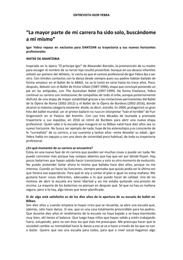 “La Mayor Parte De Mi Carrera Ha Sido Solo, Buscándome a Mí Mismo”