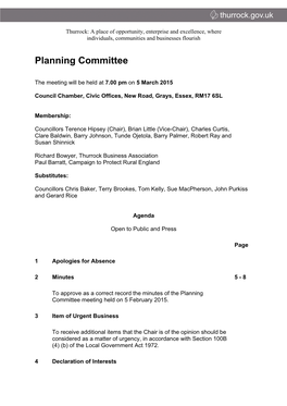 (Public Pack)Agenda Document for Planning Committee, 05/03/2015