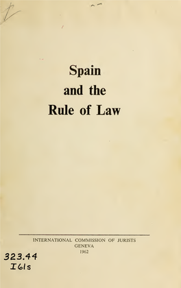 Spain and the Rule of Law 