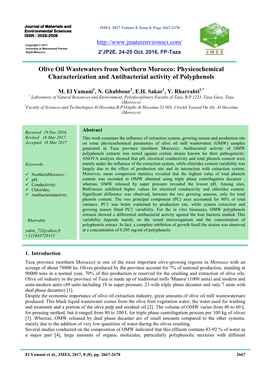 Physicochemical Characterization and Antibacterial Activity of Polyphenols