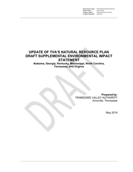Update of TVA's Natural Resource Plan Draft Supplemental Environmental Impact Statement
