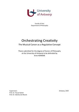 Orchestrating Creativity